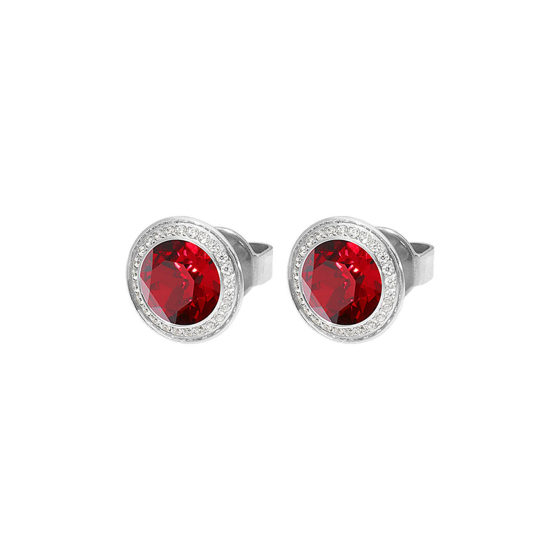 Tondo Deluxe Stud Earring 9mm - Silver Siam