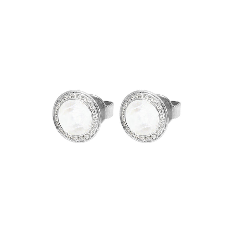 Tondo Deluxe Stud Earring 0.35" - Silver