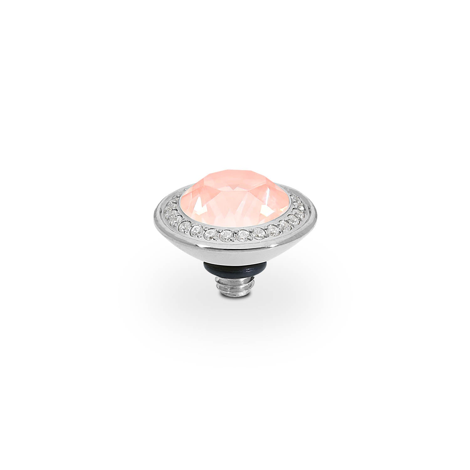 Tondo Deluxe Top 0.35" - Silver Crystal Flamingo Ignite