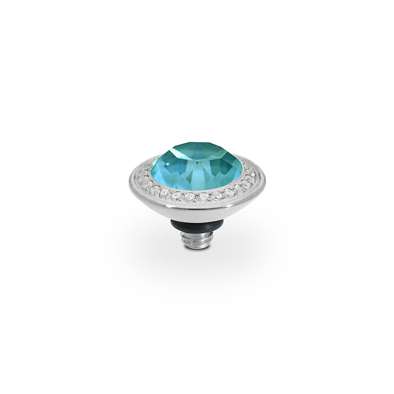 Tondo Deluxe Top 0.35" - Silver Crystal Pine Green Ignite