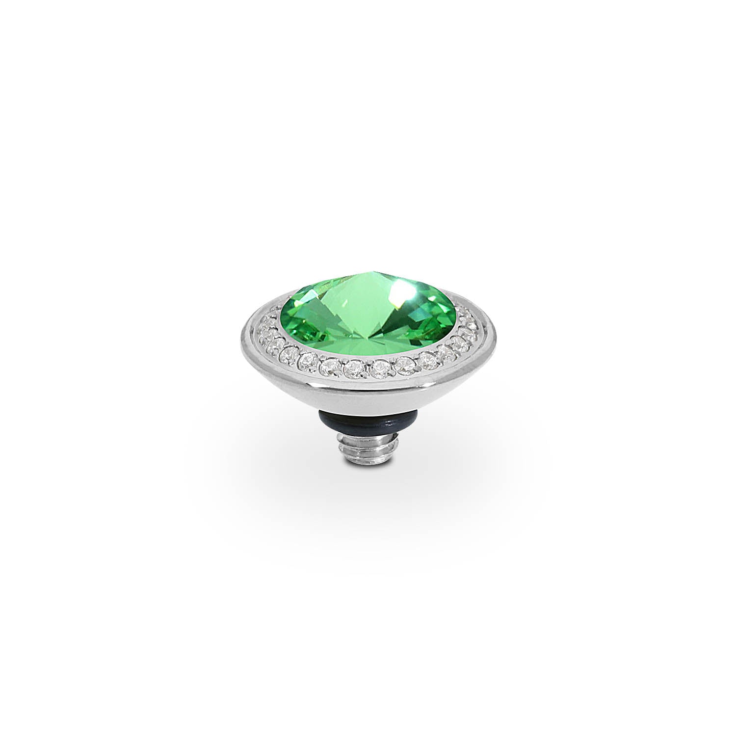 Tondo Deluxe Top 0.35" - Silver peridot
