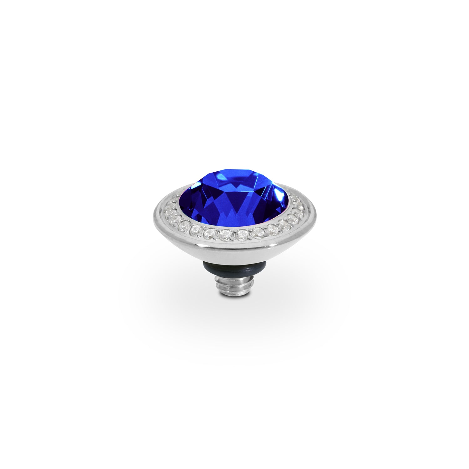 Tondo Deluxe Top 0.35" - Silver ReCreated Dark Sapphire