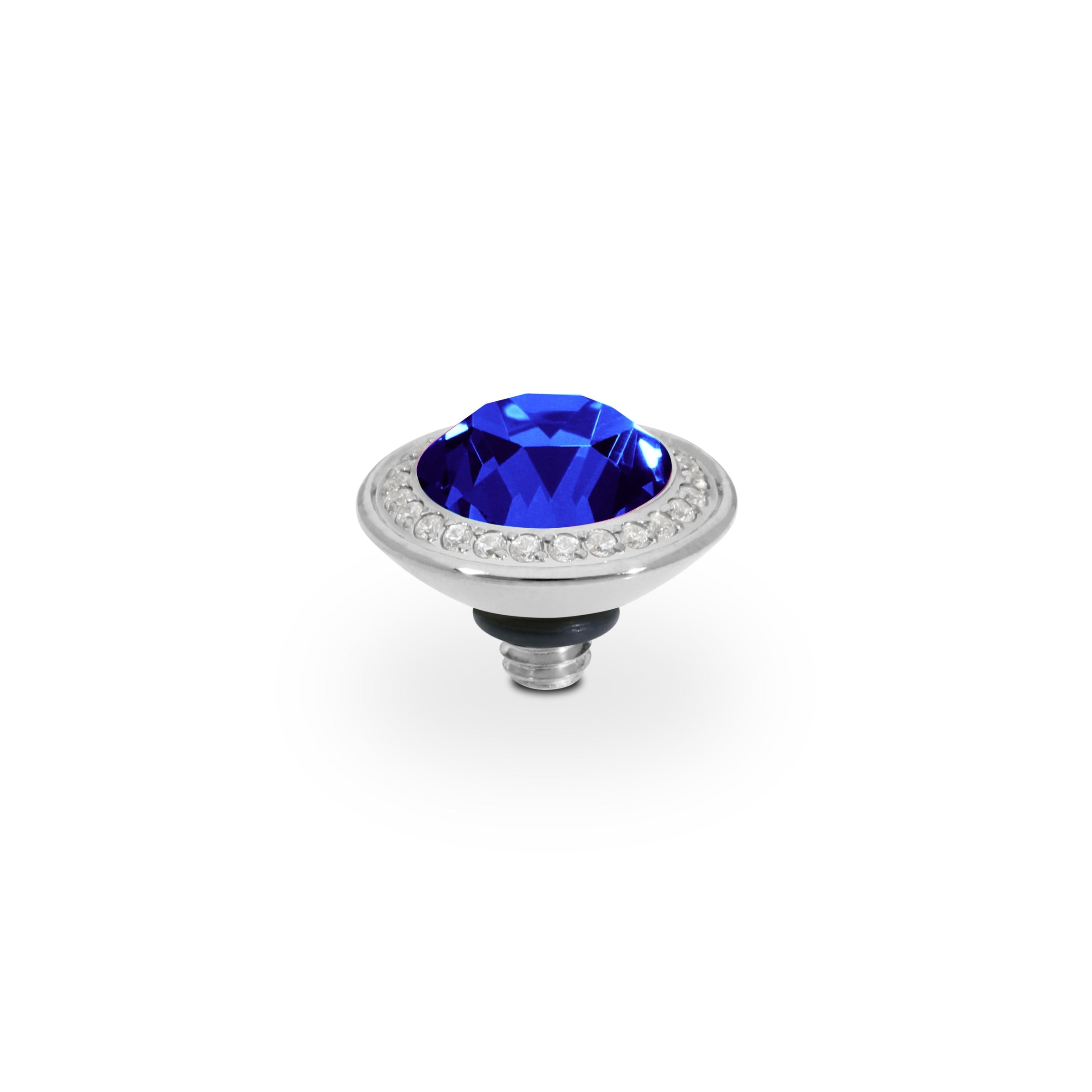 Tondo Deluxe Top 0.35" - Silver ReCreated Dark Sapphire