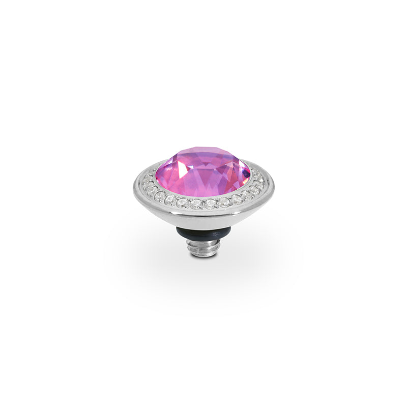 Tondo Deluxe Top 0.35" - Silver Crystal Orchid Ignite