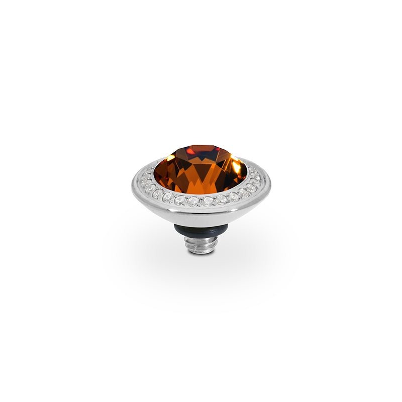 Tondo Deluxe Top 0.35" - Silver Smoked Topaz