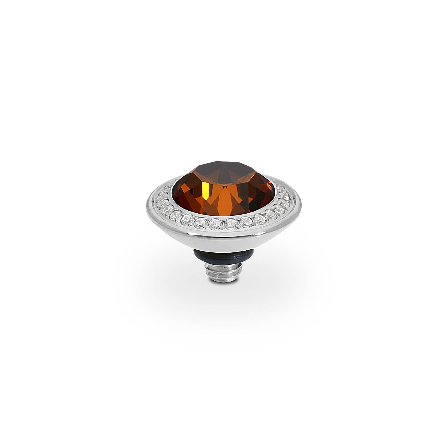 Tondo Deluxe Top 0.35" - Silver smoked amber