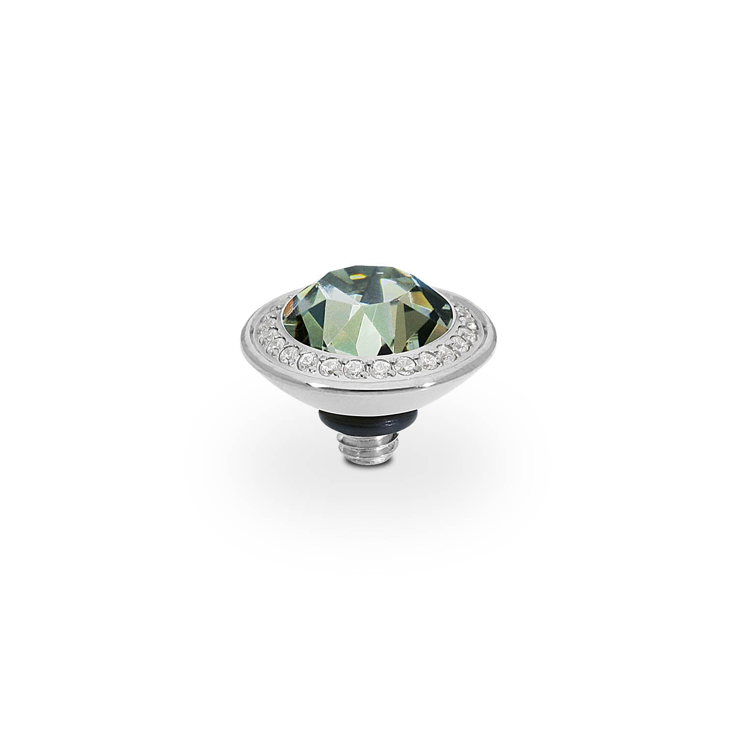Tondo Deluxe Top 0.35" - Silver black diamond