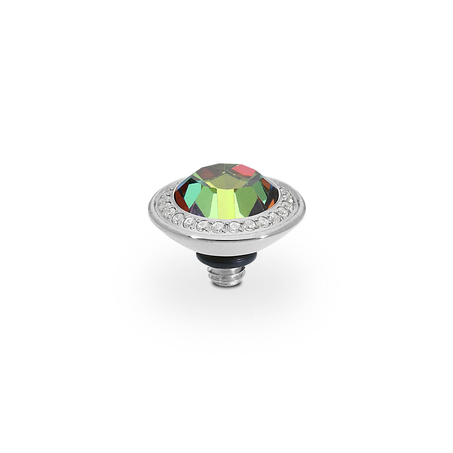 Tondo Deluxe Top 0.35" - Silver Crystal Vitrail Medium