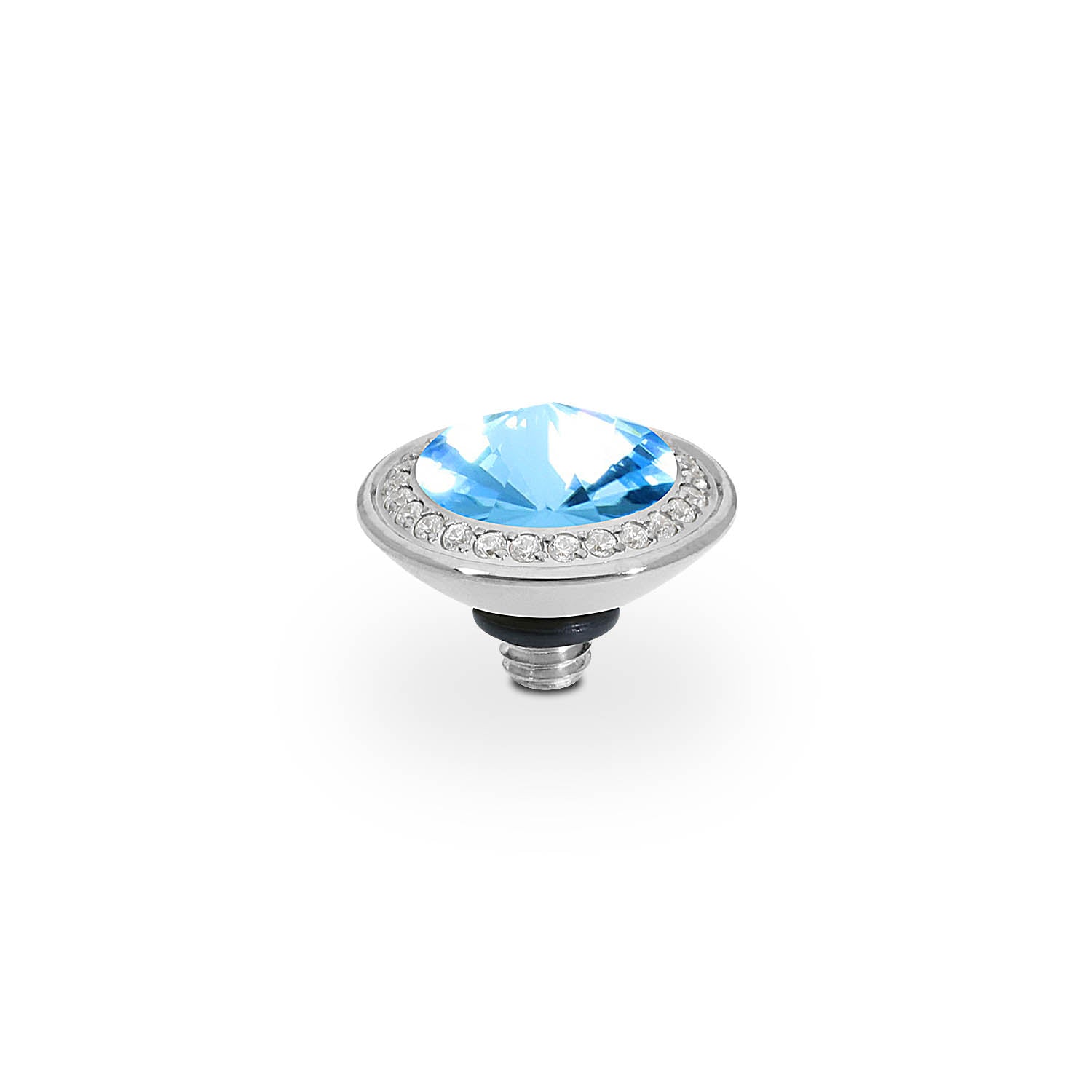 Tondo Deluxe Top 0.35" - Silver aquamarine
