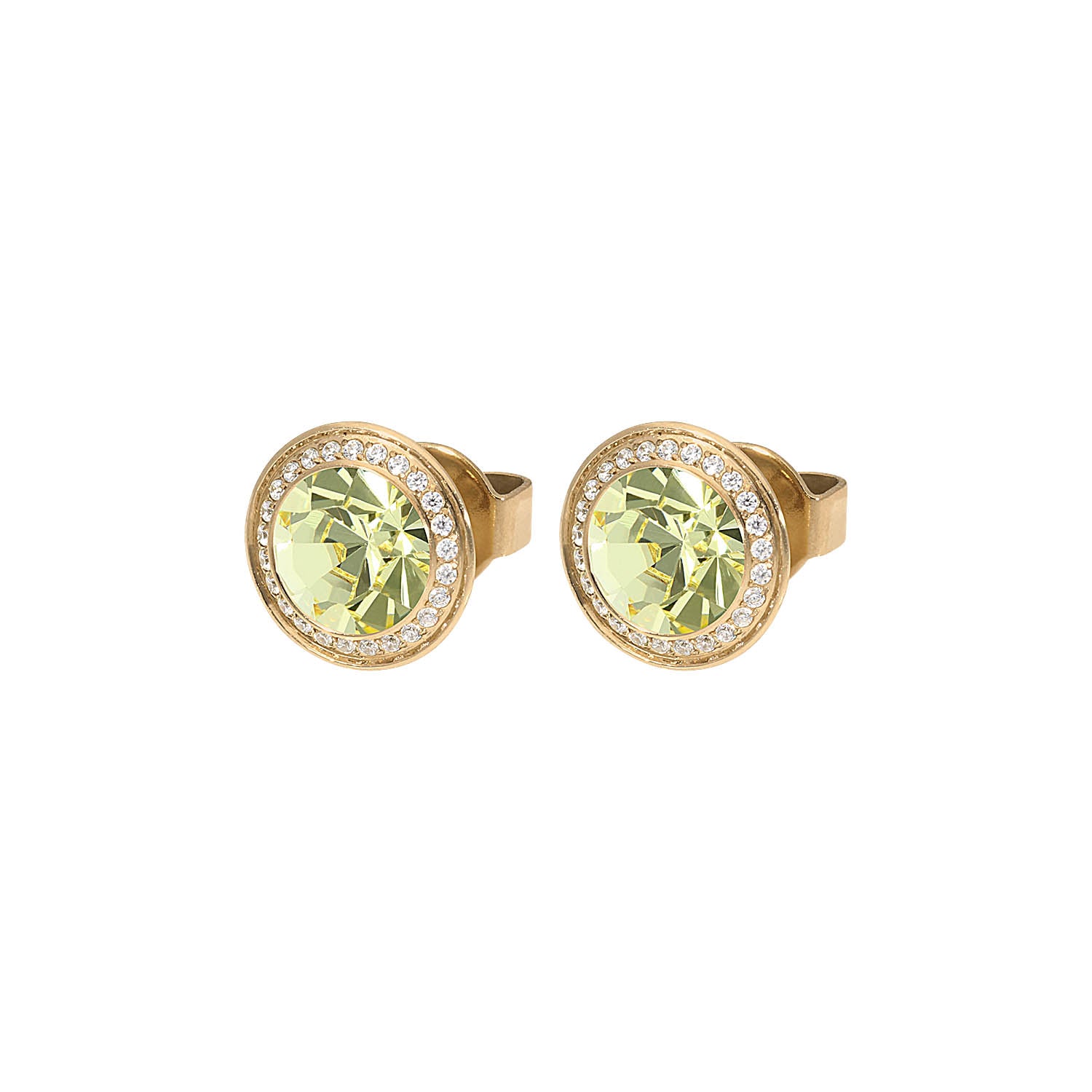 Tondo Deluxe Stud Earring 0.35" - Gold Jonquil