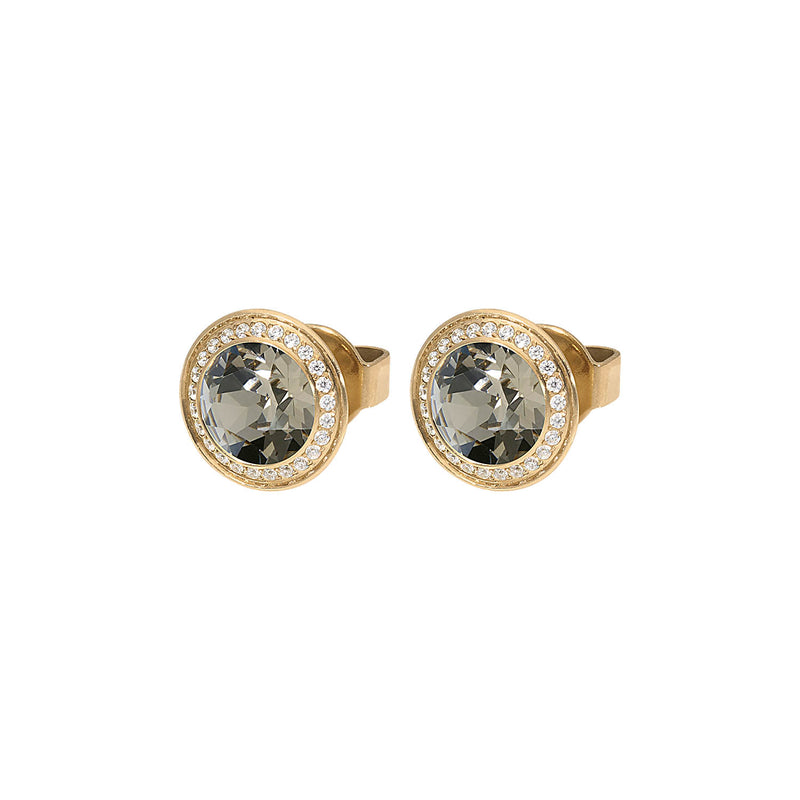 Tondo Deluxe Stud Earring 9mm - Gold Greige