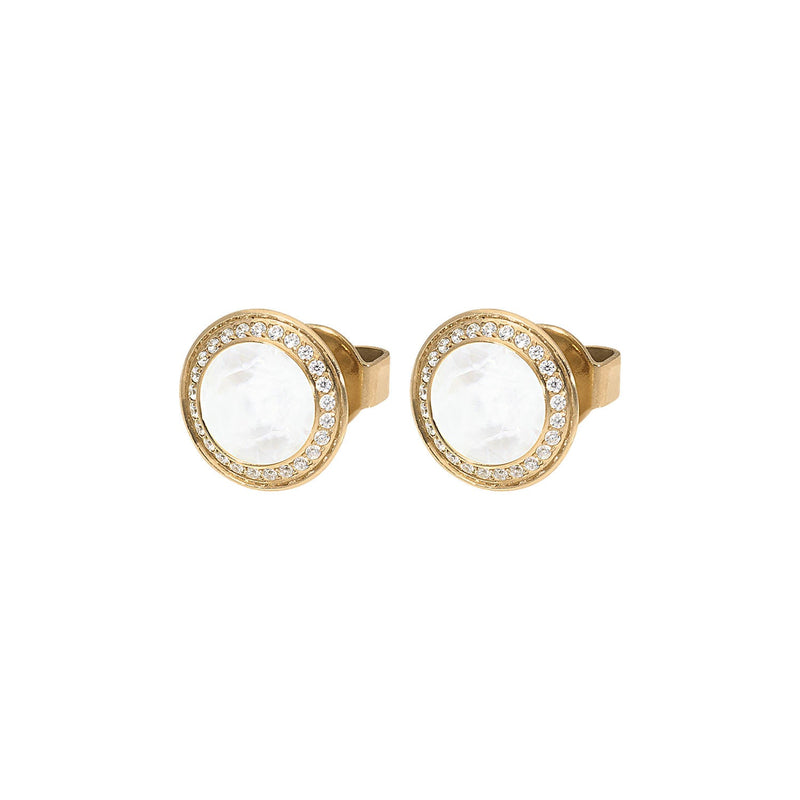 Tondo Deluxe Stud Earring 0.35" - Gold