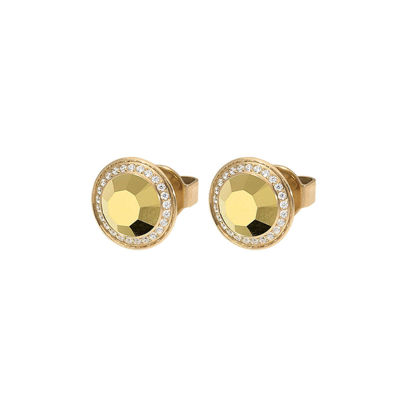 Tondo Deluxe Stud Earring 0.35" - Gold