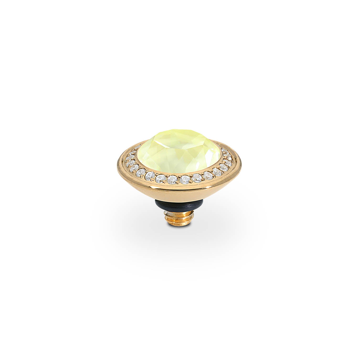 Tondo Deluxe Top 0.35" - Gold crystal soft yellow ignite