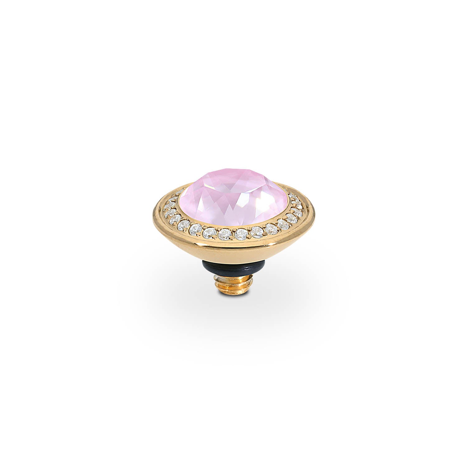 Tondo Deluxe Top 0.35" - Gold crystal soft rose ignite
