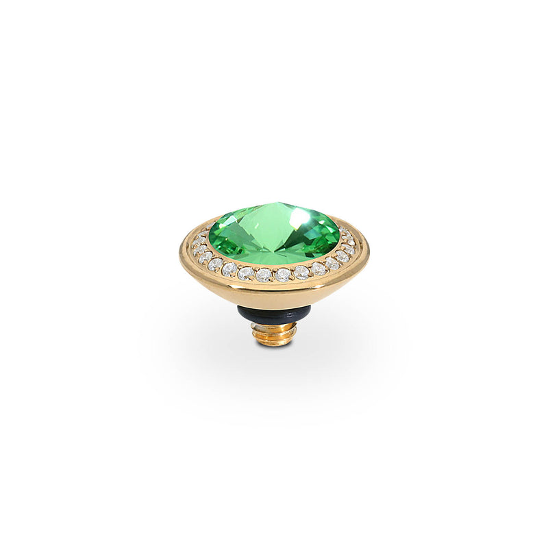 Tondo Deluxe Top 0.35" - Gold peridot