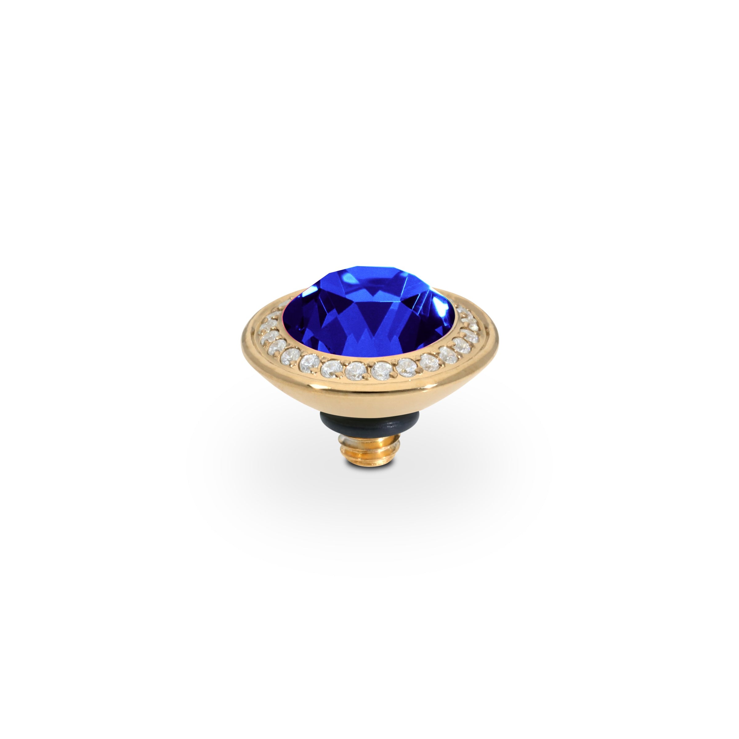 Tondo Deluxe Top 0.35" - Gold ReCreated Dark Sapphire