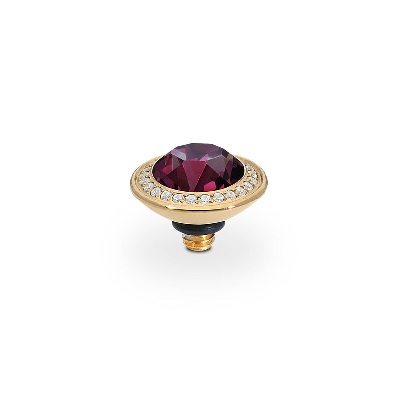 Tondo Deluxe Top 0.35" - Gold amethyst