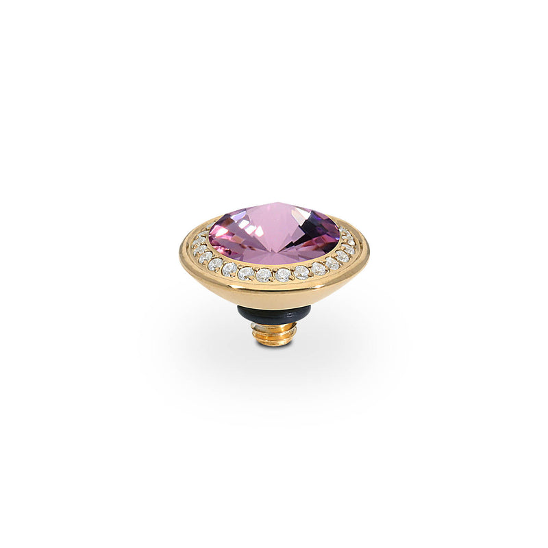 Tondo Deluxe Top 0.35" - Gold light amethyst
