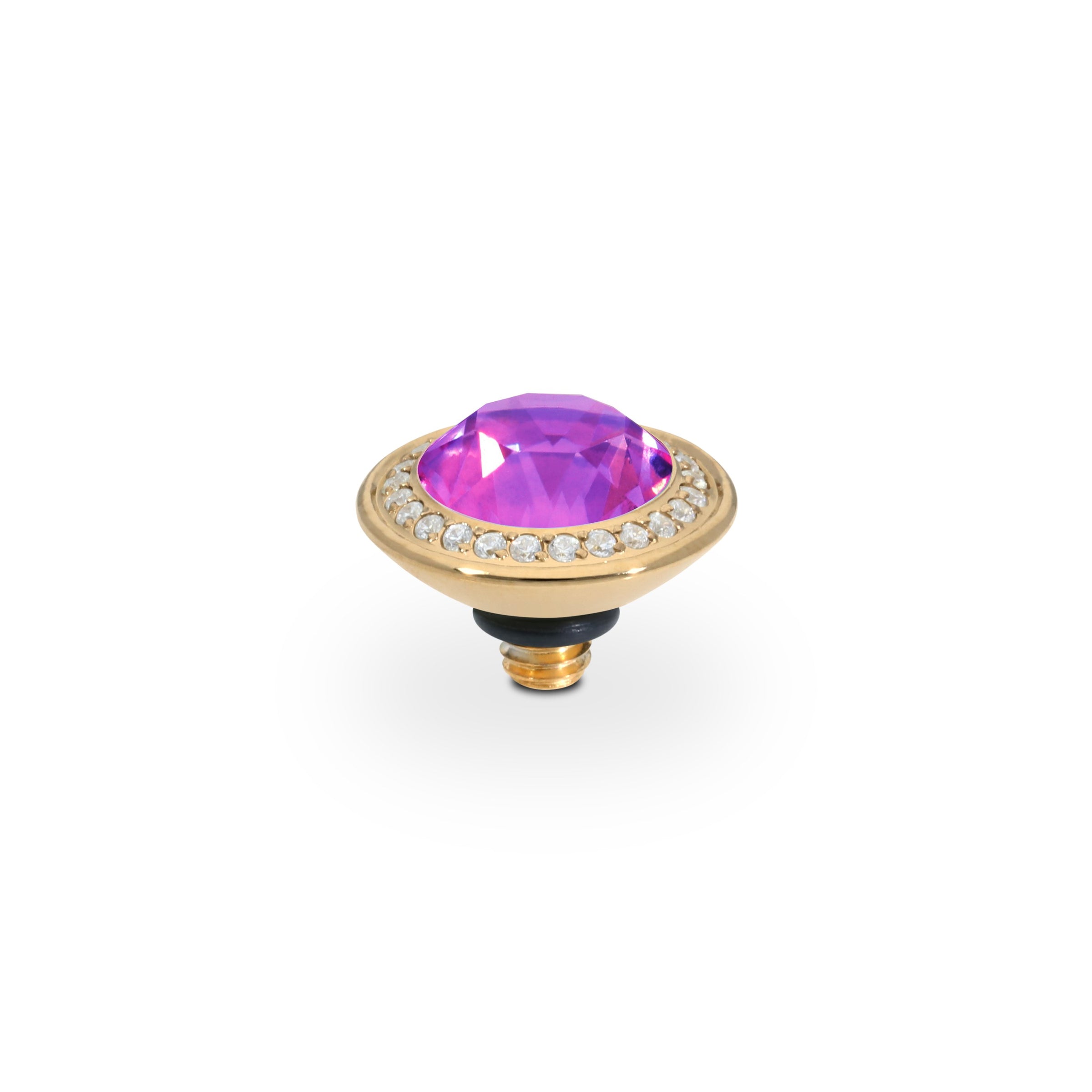 Tondo Deluxe Top 0.35" - Gold Crystal Electric Violet Ignite