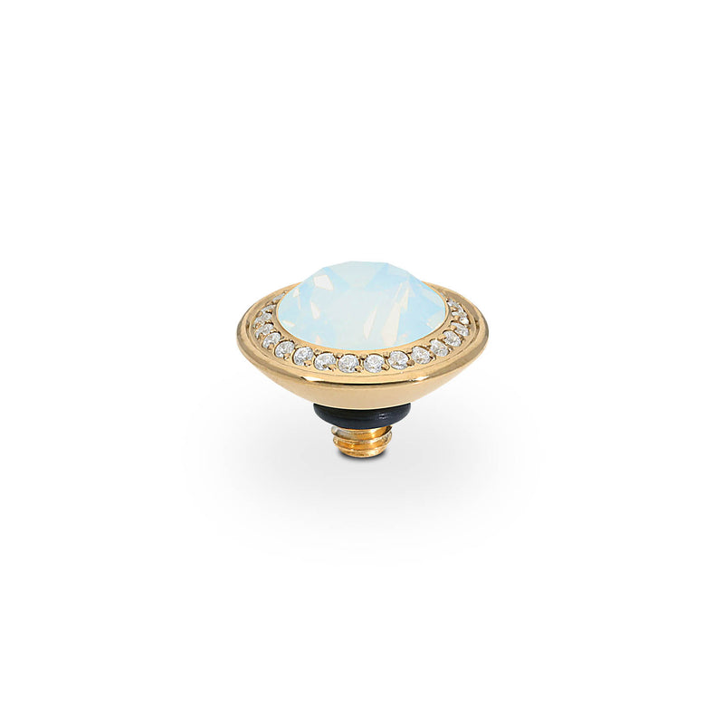 Tondo Deluxe Top 0.35" - Gold white opal
