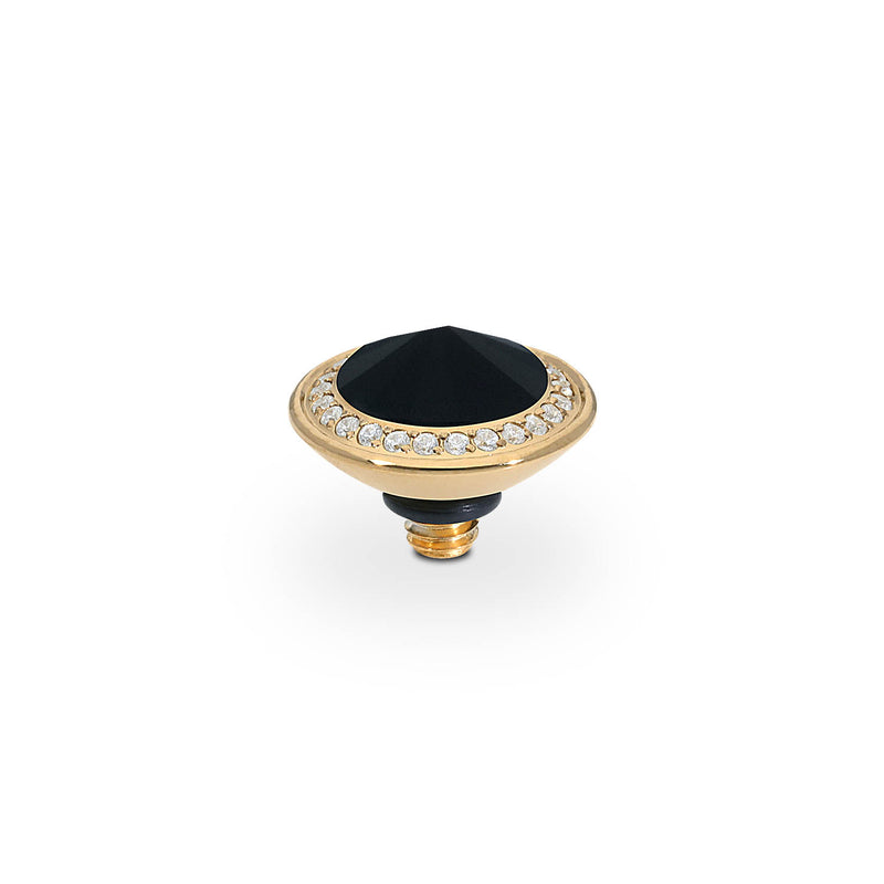 Tondo Deluxe Top 0.35" - Gold jet hematite