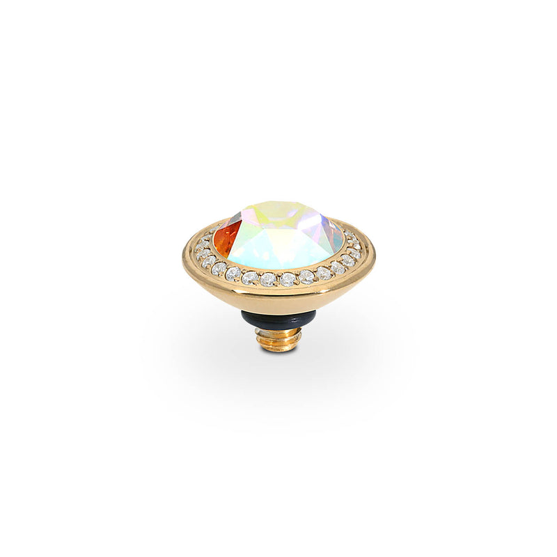 Tondo Deluxe Top 0.35" - Gold crystal aurora boreale