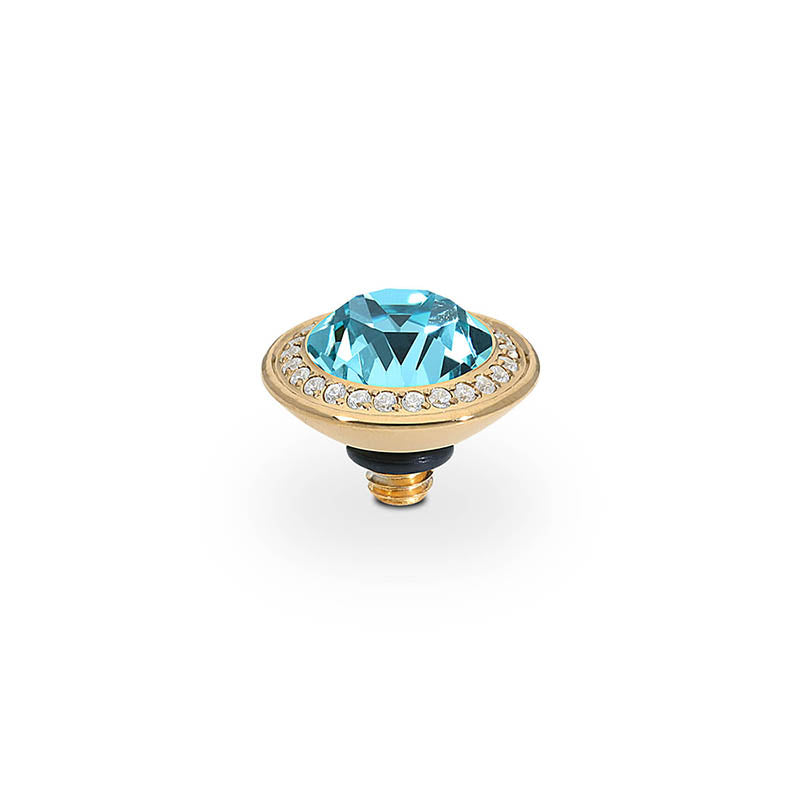 Tondo Deluxe Top 0.35" - Gold Light Turquoise