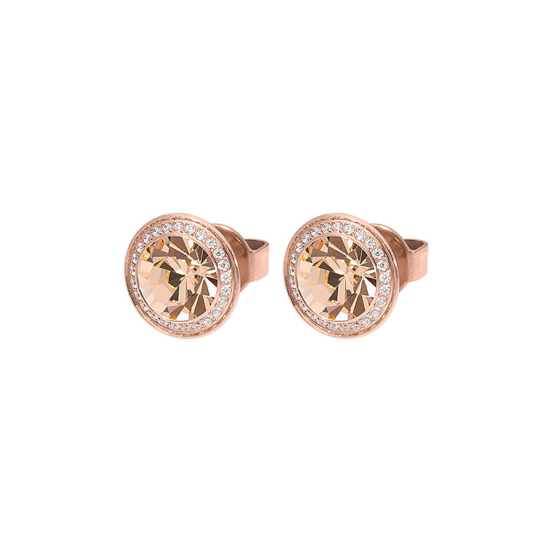 Tondo Deluxe Stud Earring 9mm - Rose Gold