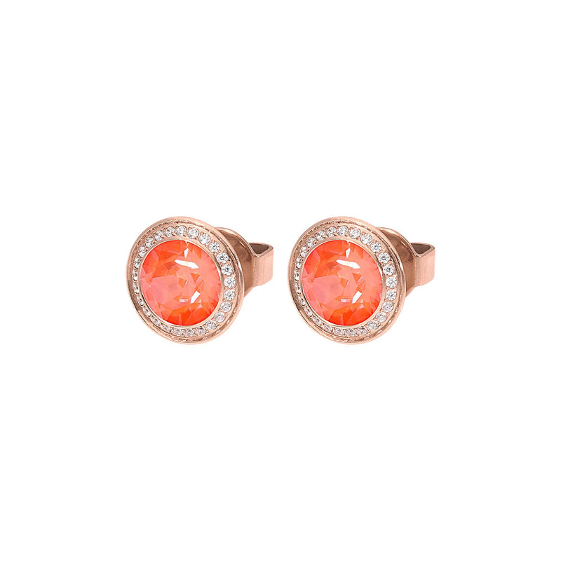 Tondo Deluxe Stud Earring 9mm - Rose Gold