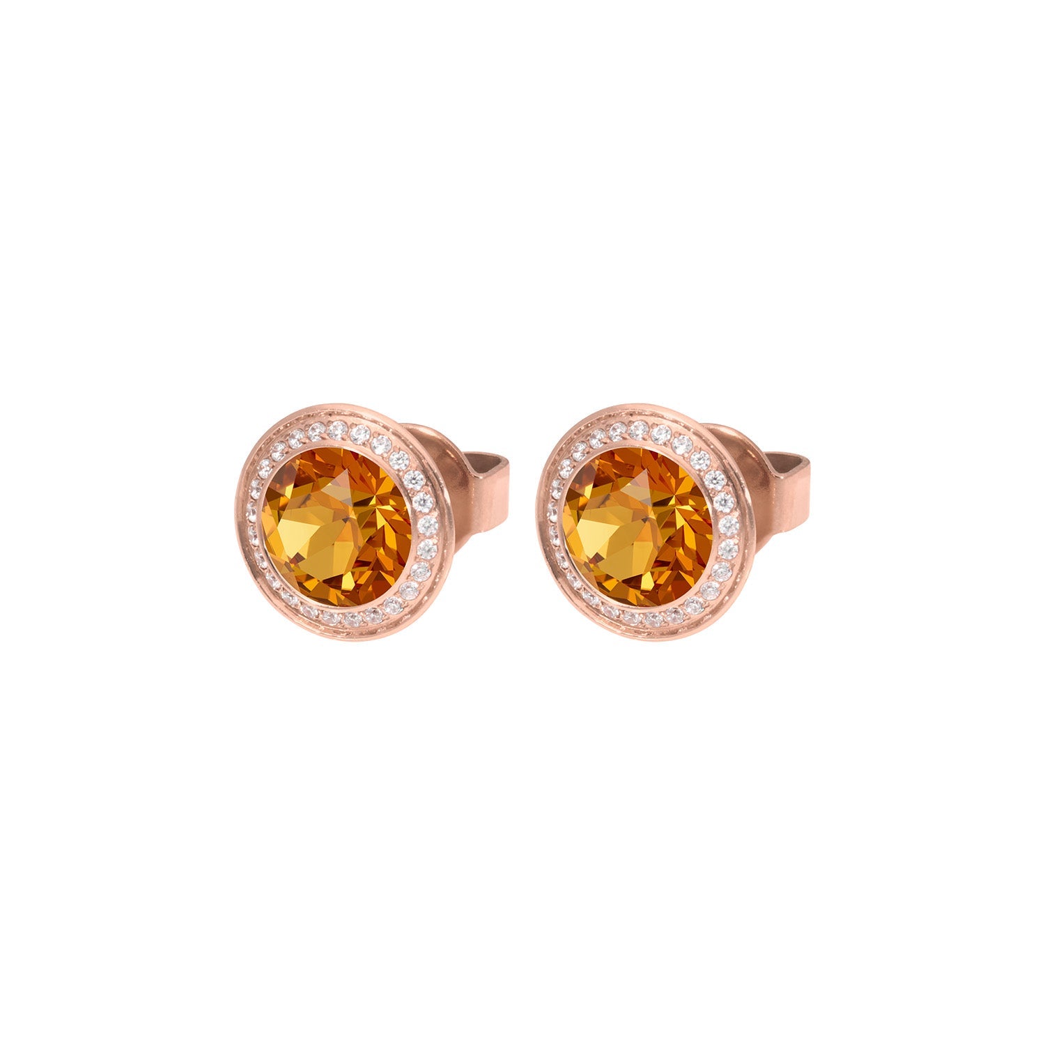 Tondo Deluxe Stud Earring 0.35" - Rose Gold