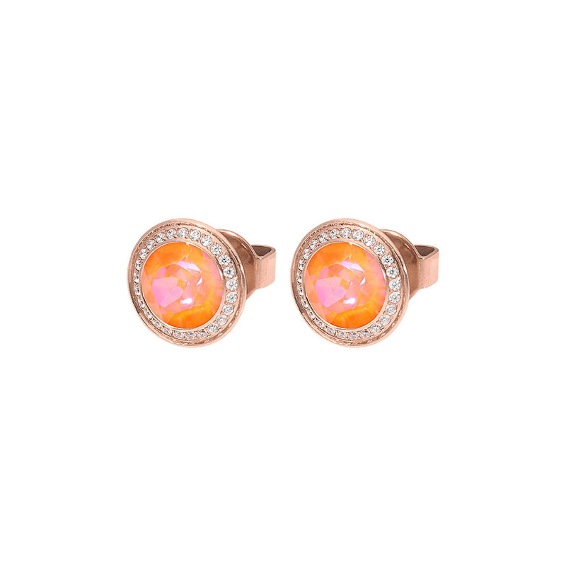 Tondo Deluxe Stud Earring 9mm - Rose Gold