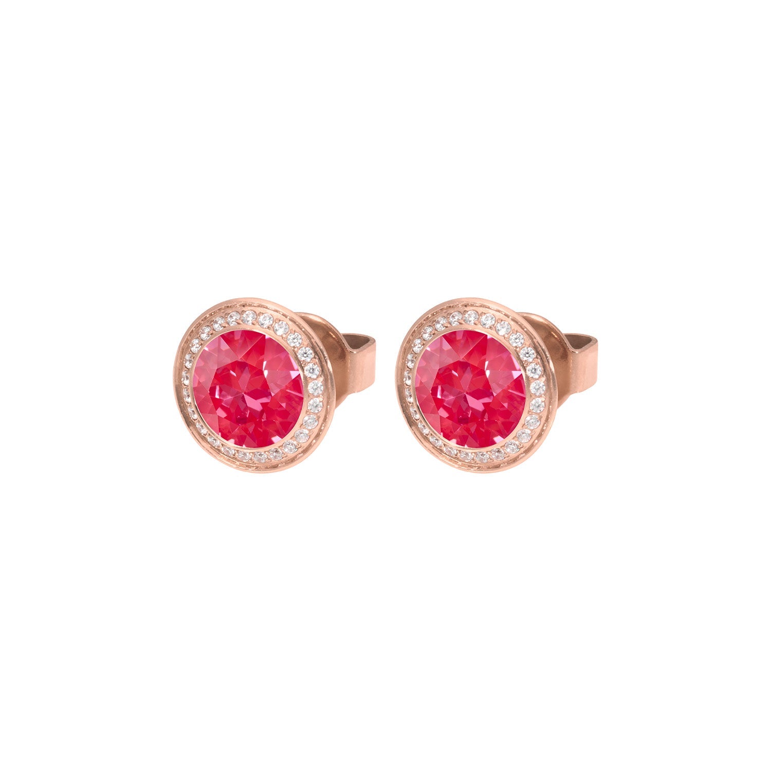 Tondo Deluxe Stud Earring 0.35" - Rose Gold