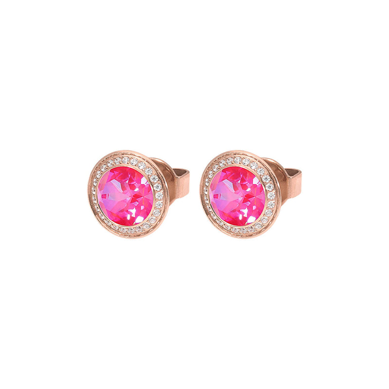 Tondo Deluxe Stud Earring 9mm - Rose Gold