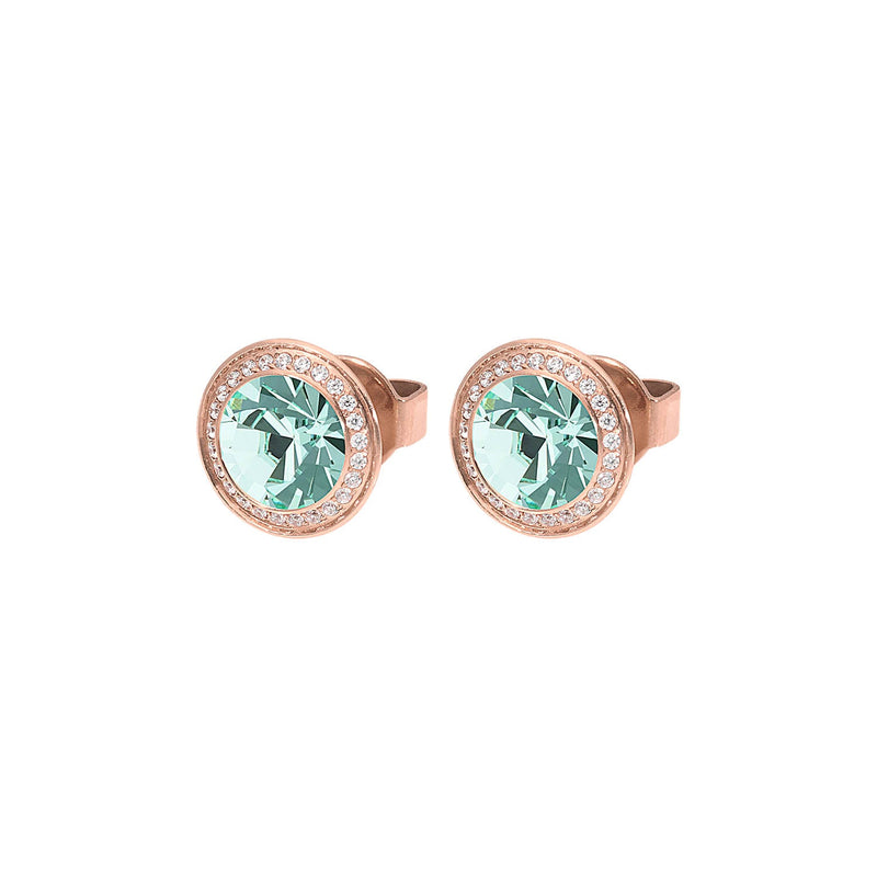 Tondo Deluxe Stud Earring 9mm - Rose Gold