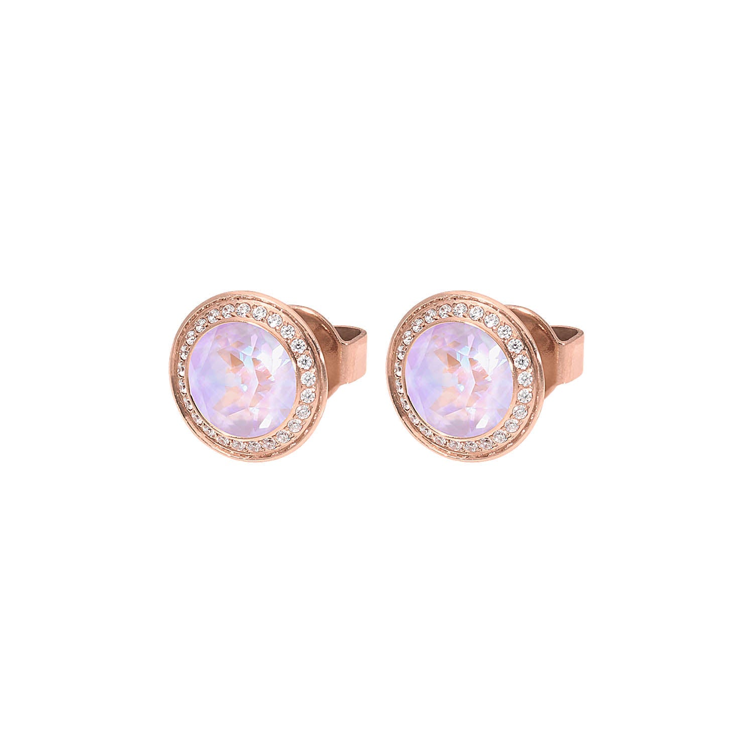 Tondo Deluxe Stud Earring 0.35" - Rose Gold