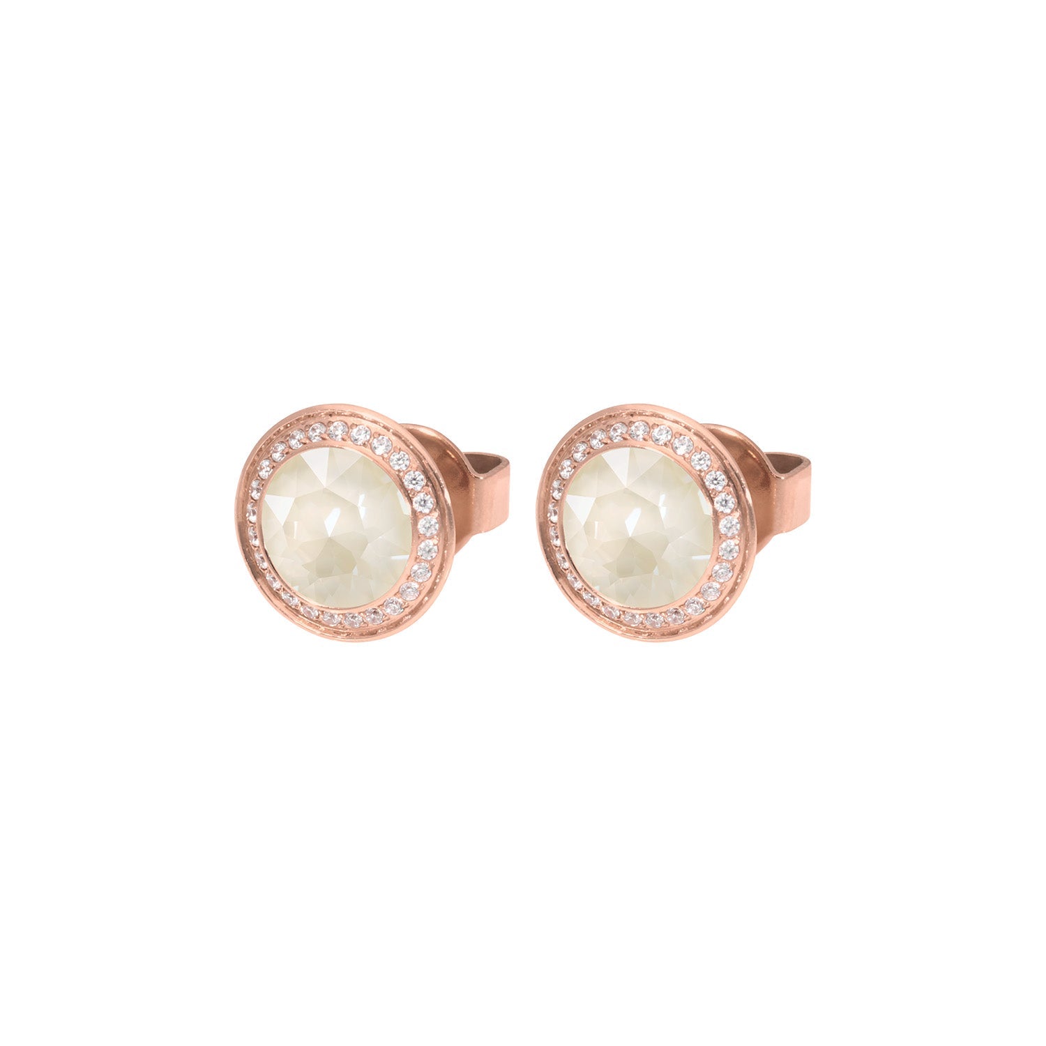 Tondo Deluxe Stud Earring 0.35" - Rose Gold