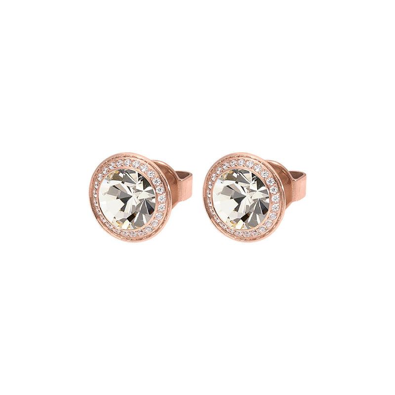 Tondo Deluxe Stud Earring 9mm - Rose Gold
