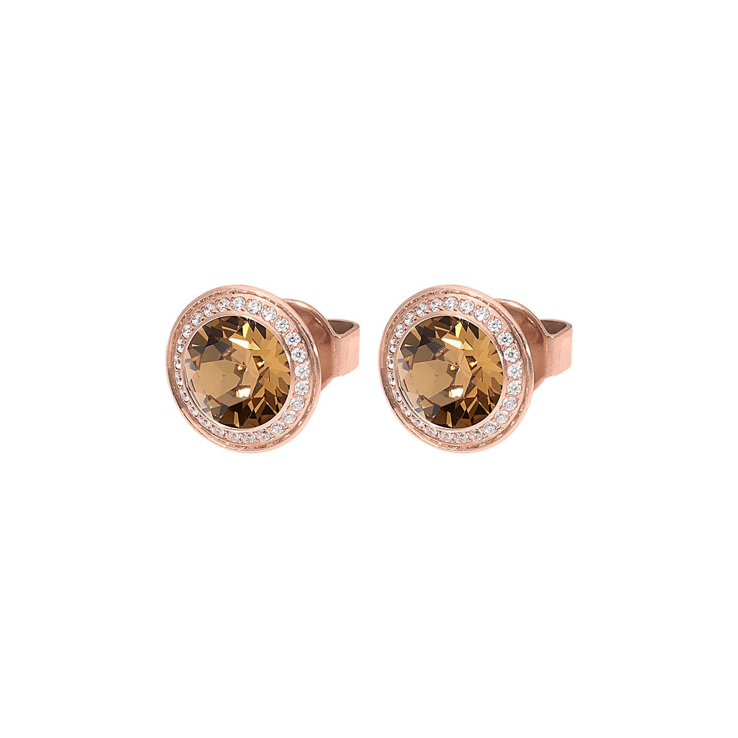 Tondo Deluxe Stud Earring 0.35" - Rose Gold