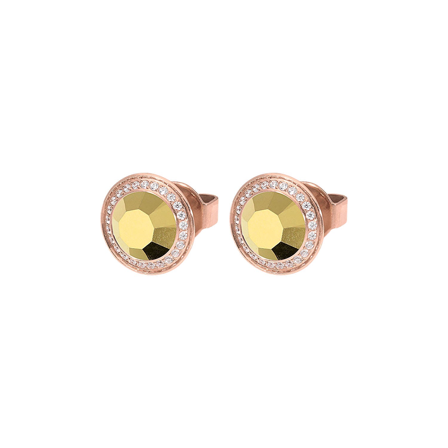 Tondo Deluxe Stud Earring 0.35" - Rose Gold