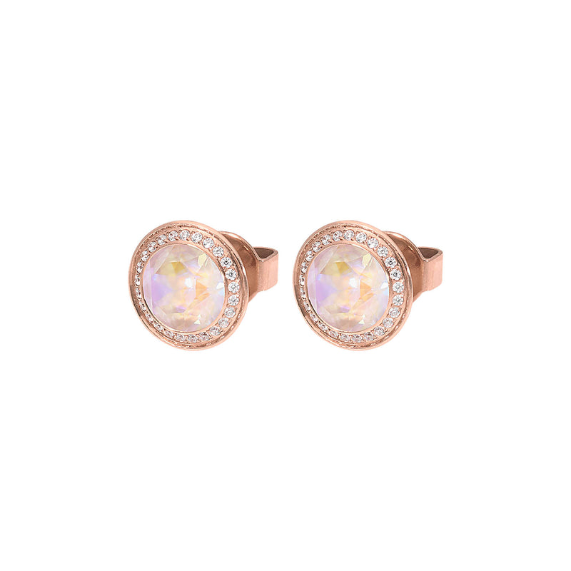 Tondo Deluxe Stud Earring 9mm - Rose Gold dusty pink delite