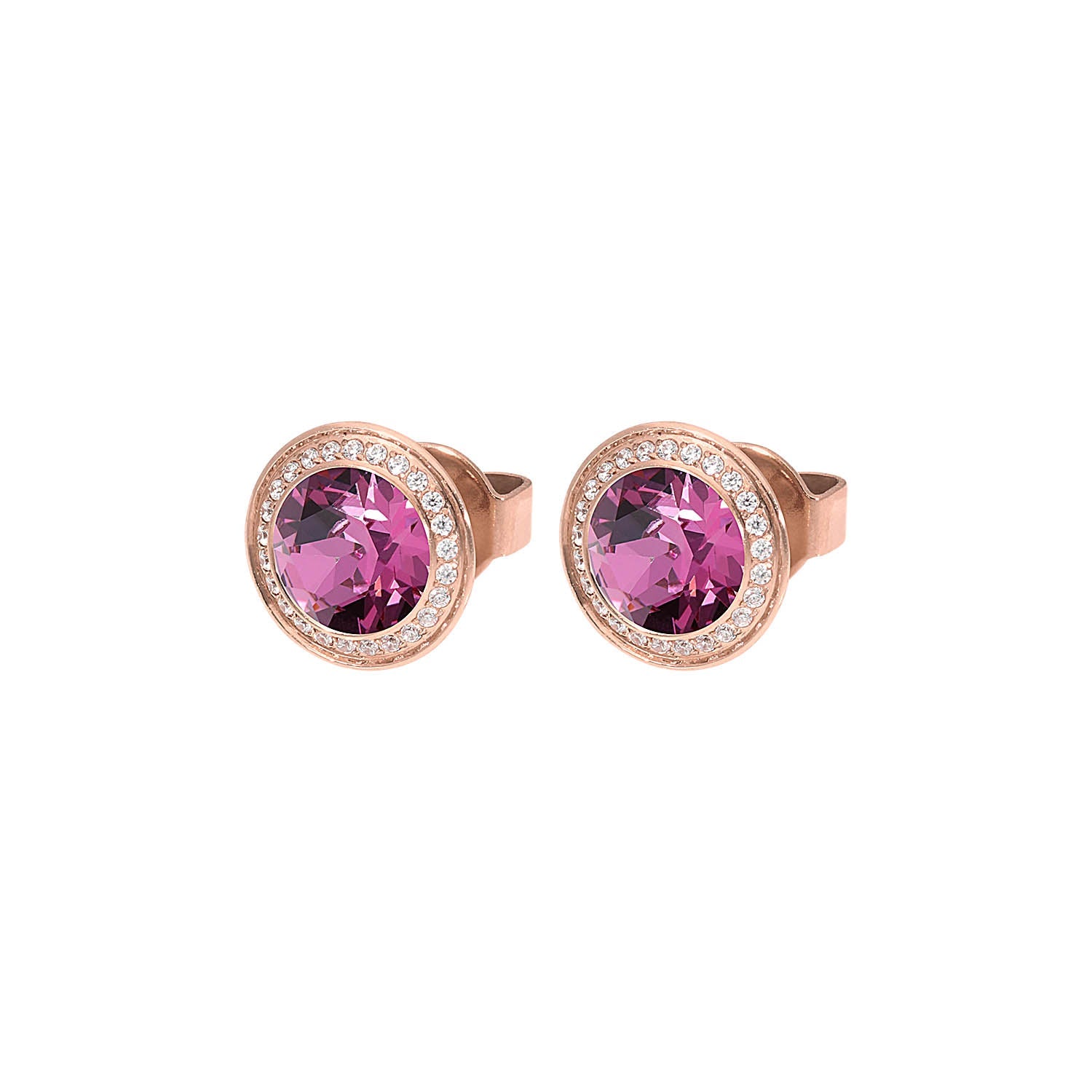 Tondo Deluxe Stud Earring 0.35" - Rose Gold