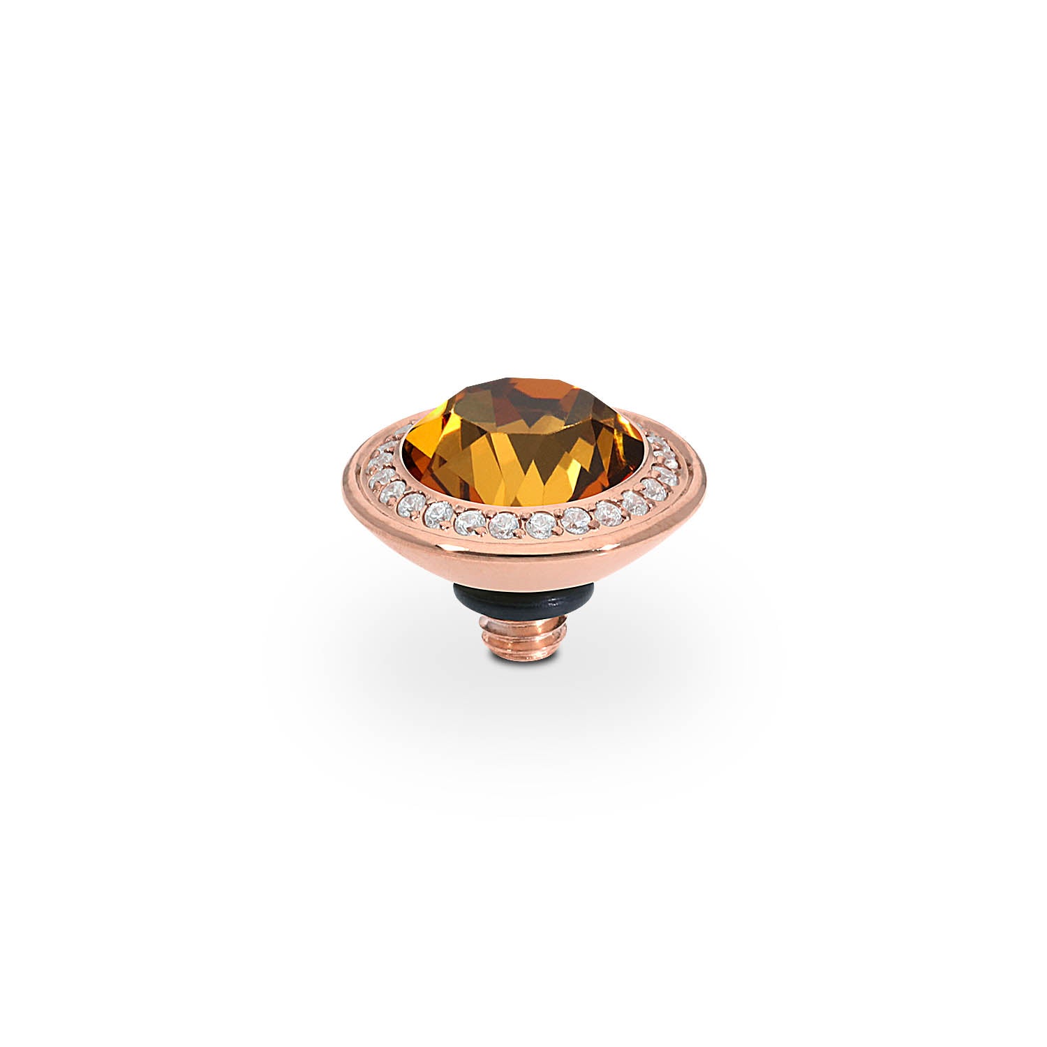 Tondo Deluxe Top 0.35" - Rose Gold light amber