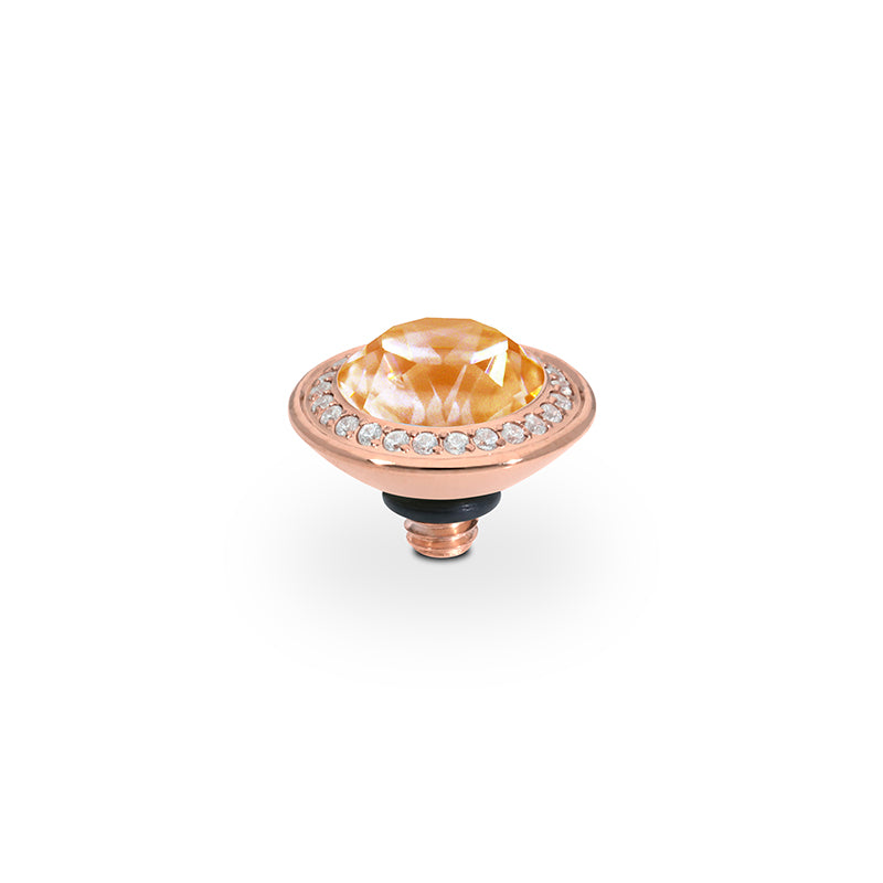 Tondo Deluxe Top 0.35" - Rose Gold Crystal Mango Ignite