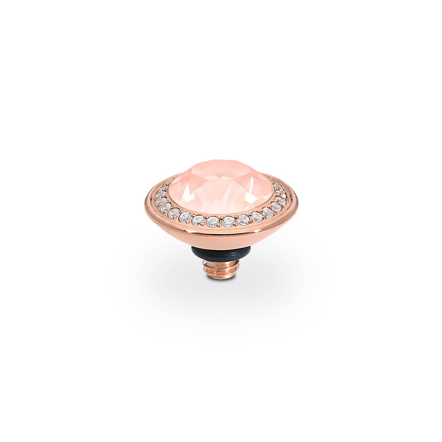 Tondo Deluxe Top 0.35" - Rose Gold Crystal Flamingo Ignite