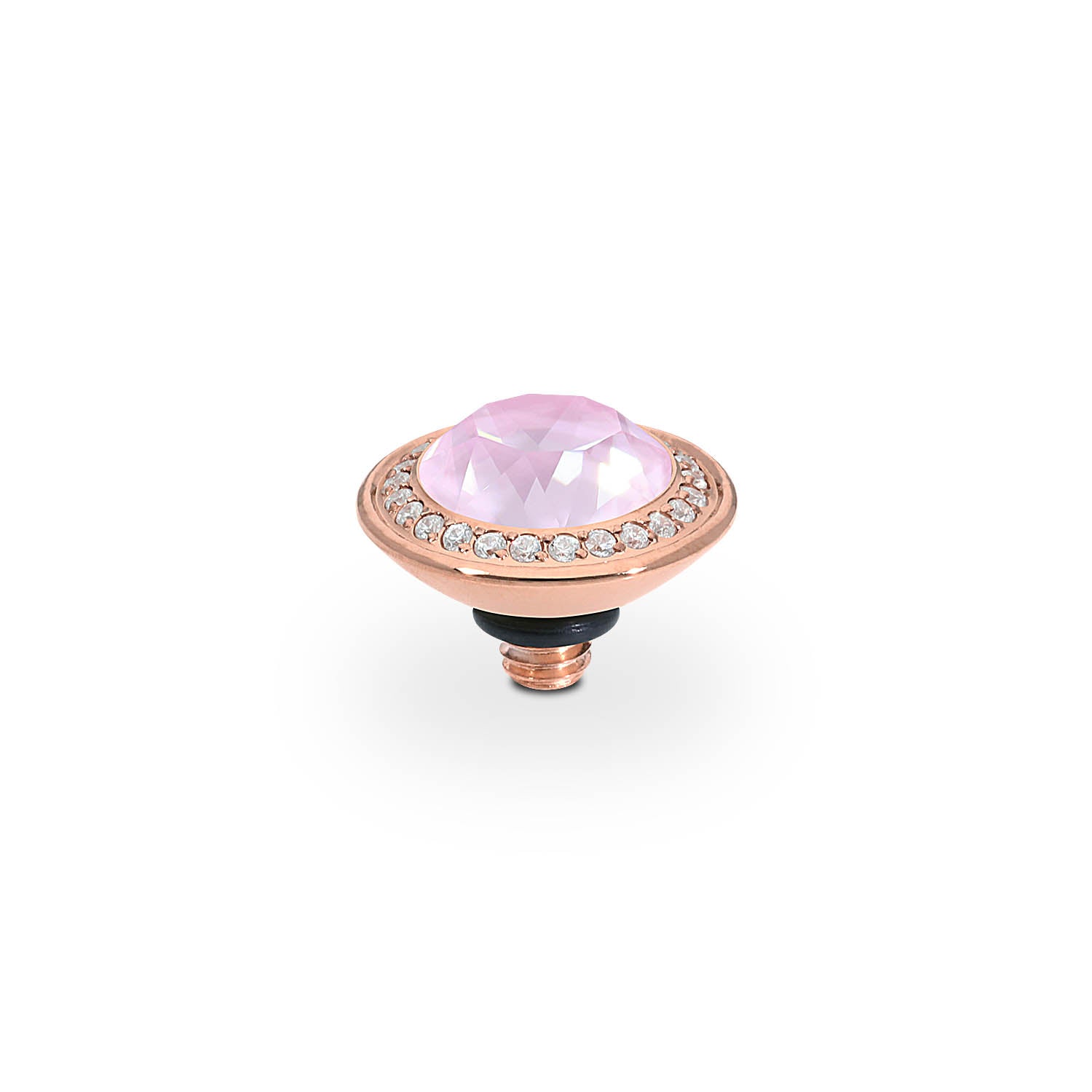 Tondo Deluxe Top 0.35" - Rose Gold crystal soft rose ignite