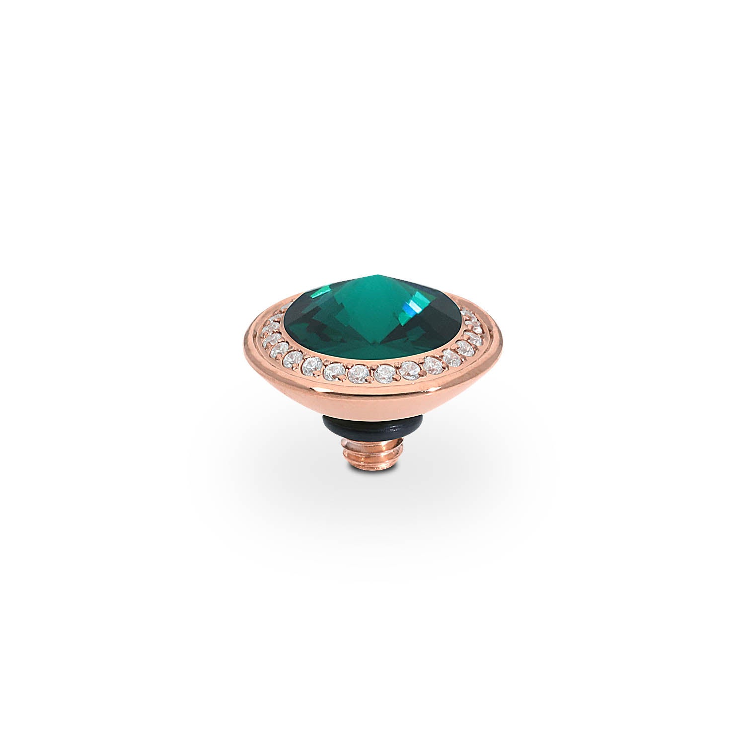 Tondo Deluxe Top 0.35" - Rose Gold emerald