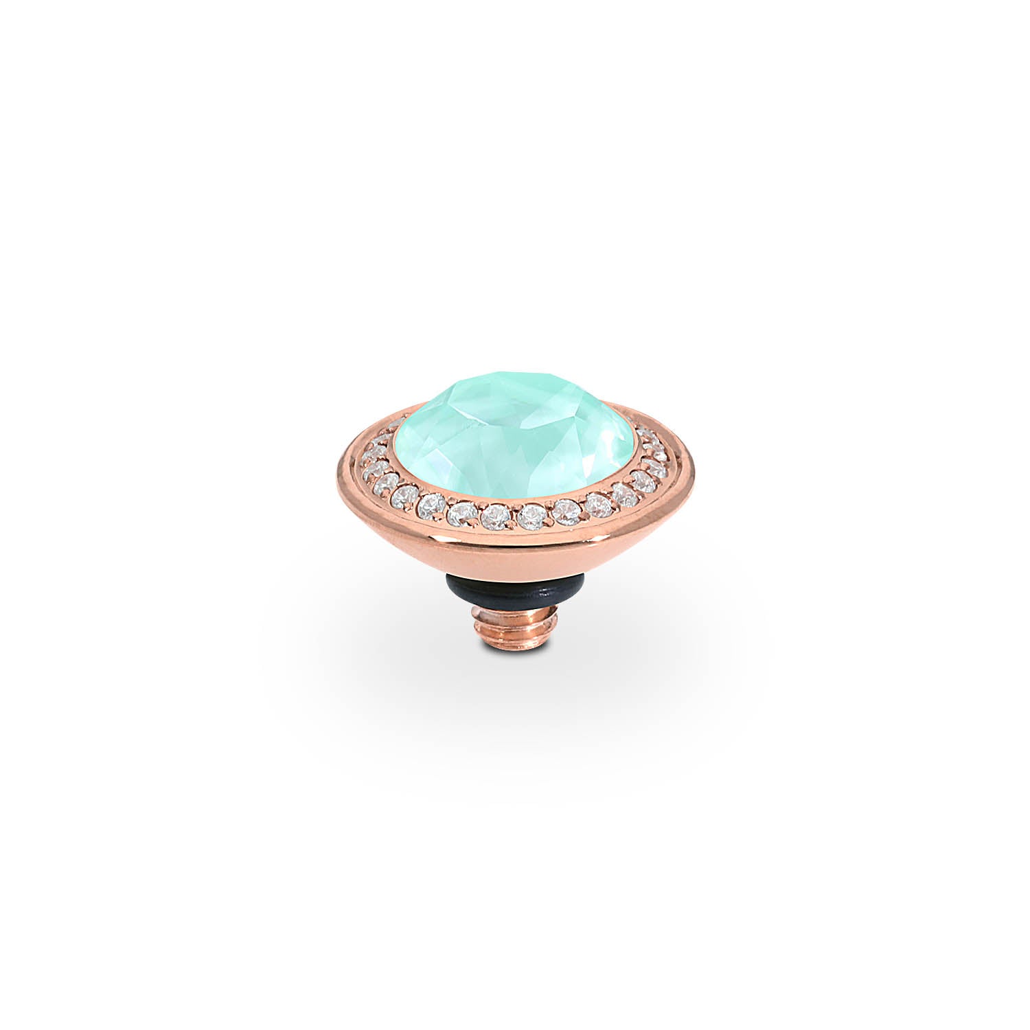 Tondo Deluxe Top 0.35" - Rose Gold crystal soft mint ignite
