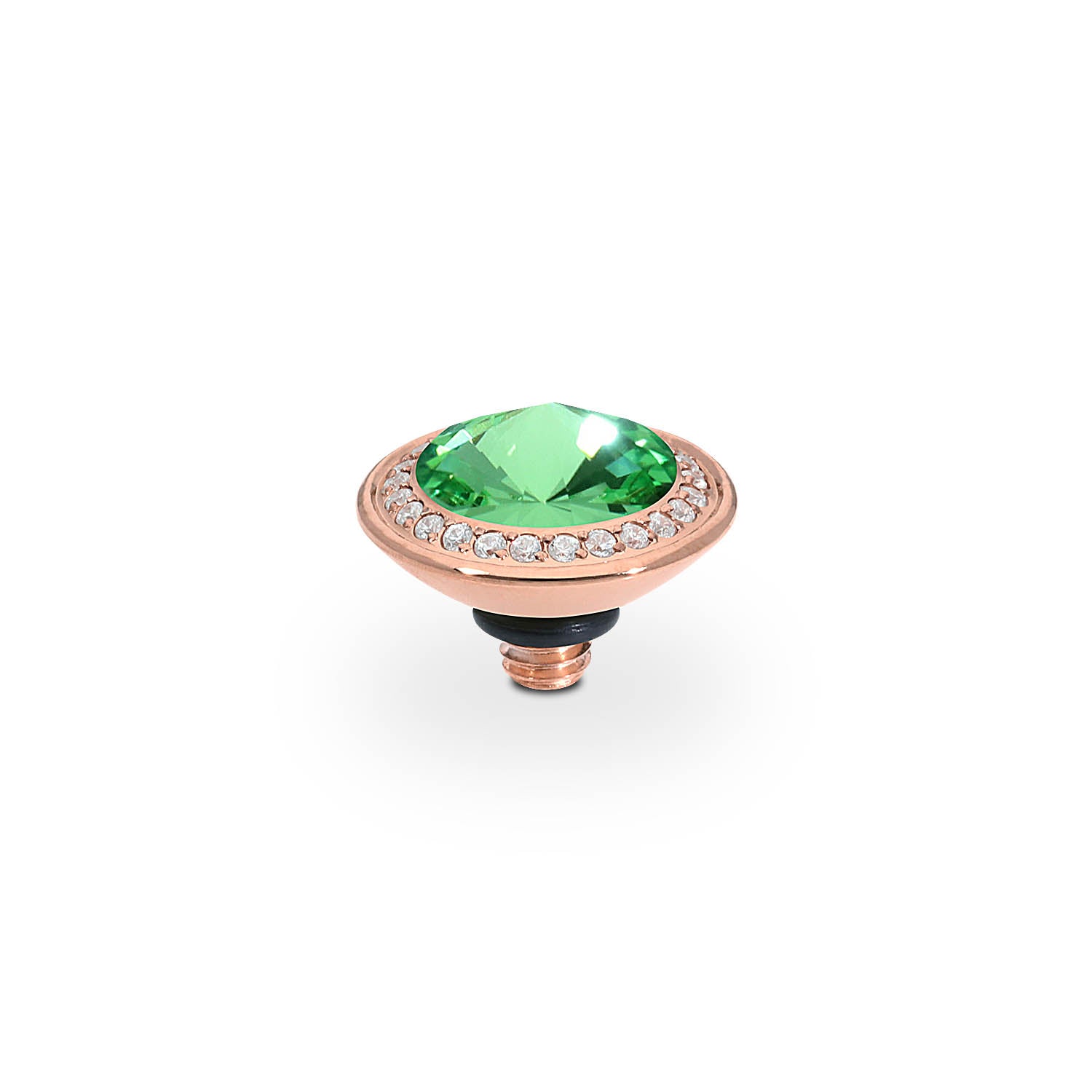 Tondo Deluxe Top 0.35" - Rose Gold peridot