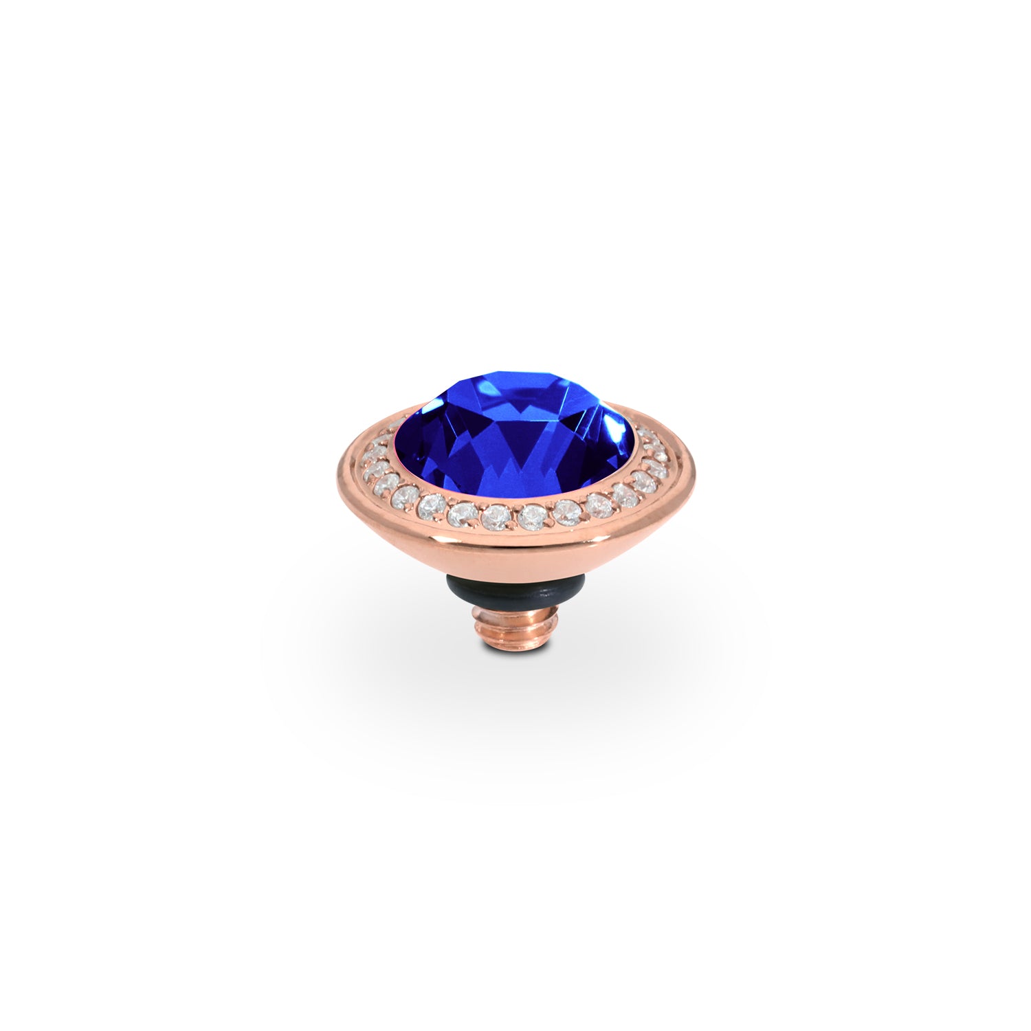 Tondo Deluxe Top 0.35" - Rose Gold ReCreated Dark Sapphire